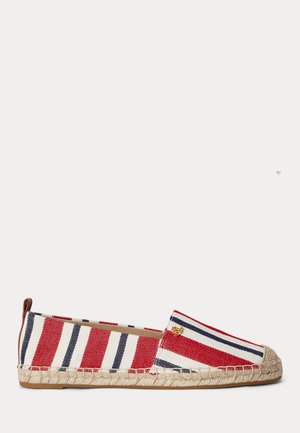 Lauren Ralph Lauren CAMERYN III STRIPED CANVAS ESPADRILLE - Εσπαντρίγιες - festive red/brown