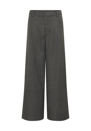 My Essential Wardrobe, MWDINA WIDE PANT - Pantalones - dark grey melange
