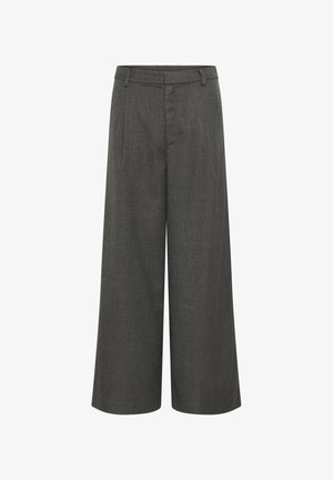 My Essential Wardrobe, MWDINA WIDE PANT - Pantalones - dark grey melange