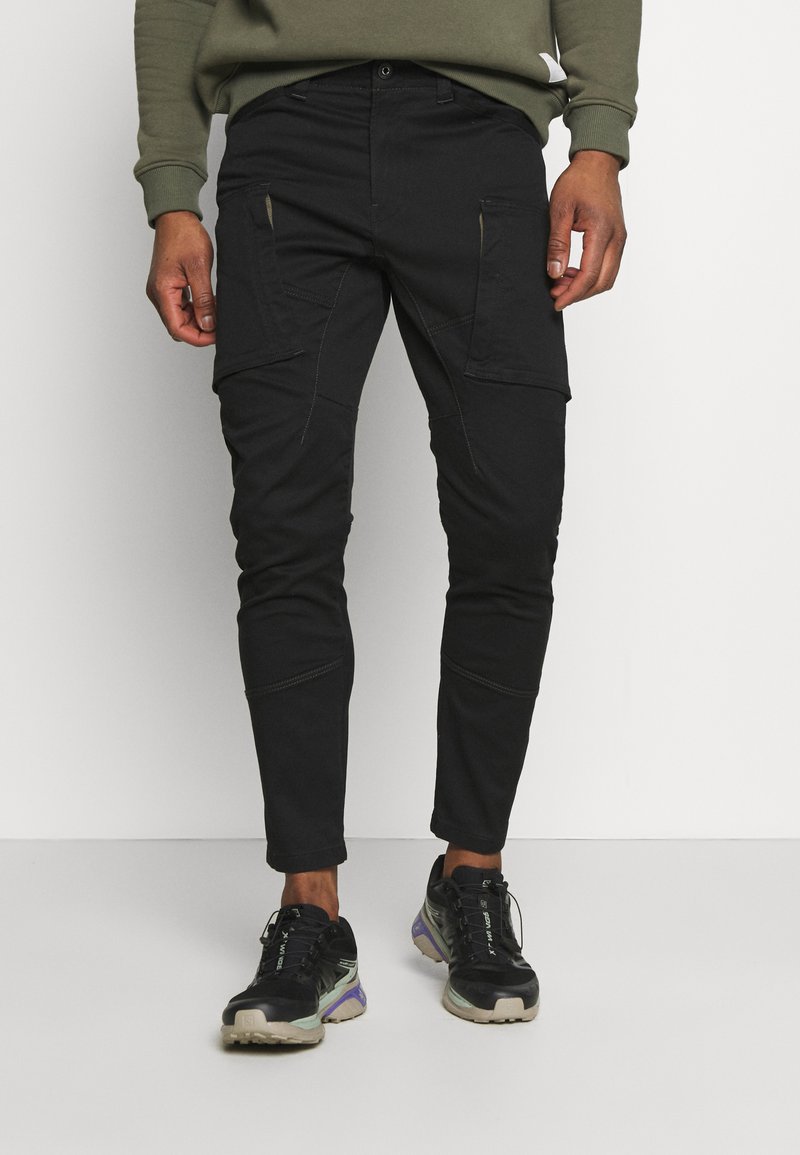 G-STAR ZIP PKT 3D SKINNY CARGO - Calças cargo - dark black