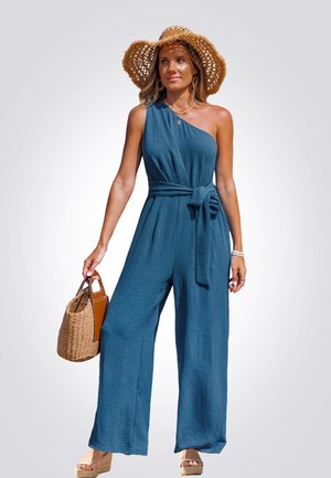 Cupshe ONE SHOULDER WAIST TIE  - Jumpsuit - dark blue