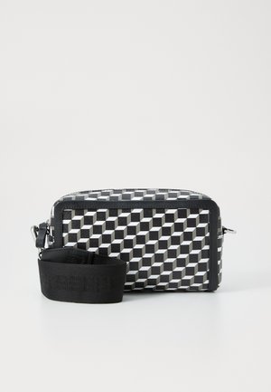 CUBE BOX - Cross body bag - black/white