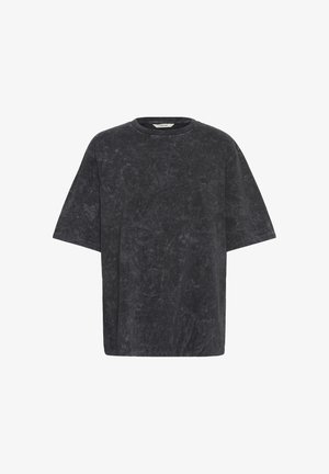 Cream, CROKINA OVERSIZED - T-shirt basic - black oyster washed