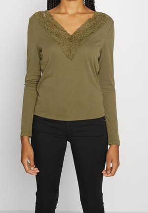 Long sleeved top - dark green