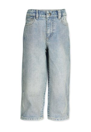 Ljust tvättade denimjeans med en lös, bred passform. Har fem fickor, knappstängning och subtil blekning med en mjuk textur.