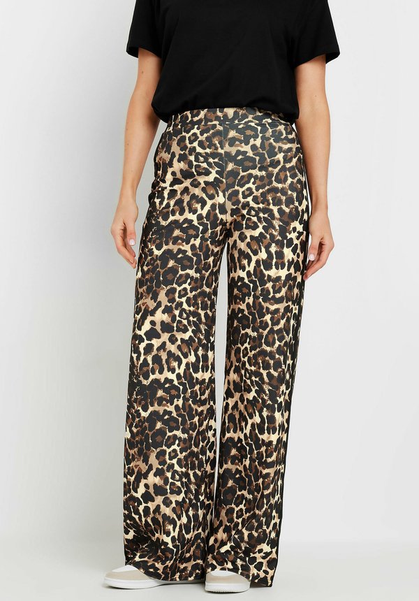 LEOPARD PRINT WIDE LEG  - Stoffhose