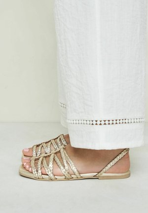 REGULAR FIT - FOREVER COMFORT SOFT STRAPPY - Sandals - gold leather