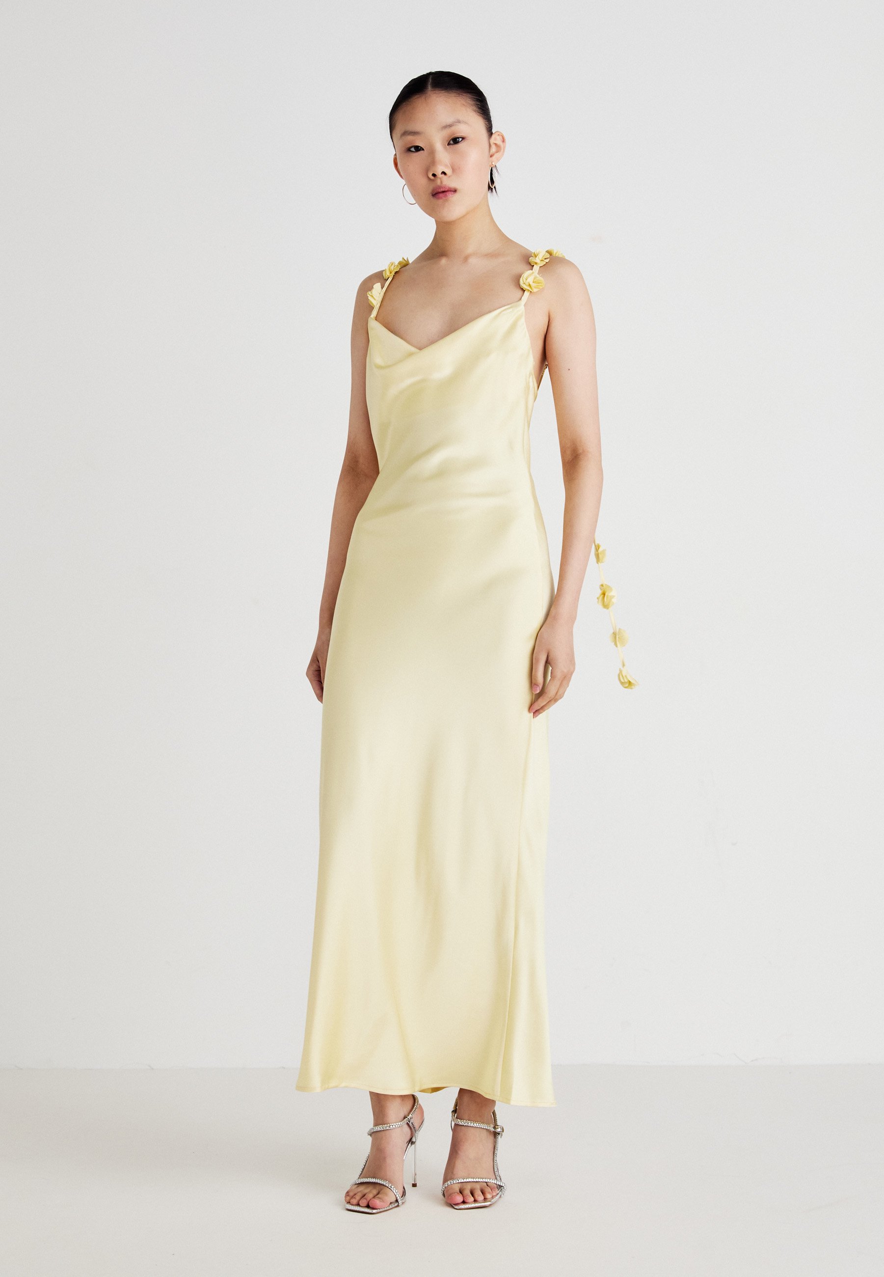 chinese dress ladies Double Cowl Lady Length Dress in Crème – Mirror Palais