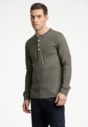 SOLID GRANDDAD - Long sleeved top - dk army