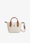 TH MONOGRAM CROSSBODY TOTE BAG - Handbag - soft cream