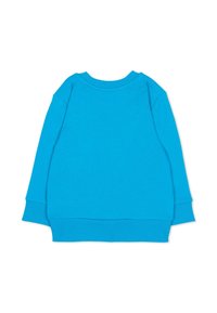 Felpa turchese a maniche lunghe con collo rotondo, polsini e orlo a coste. Realizzata in un tessuto liscio, presenta un design semplice senza motivi.