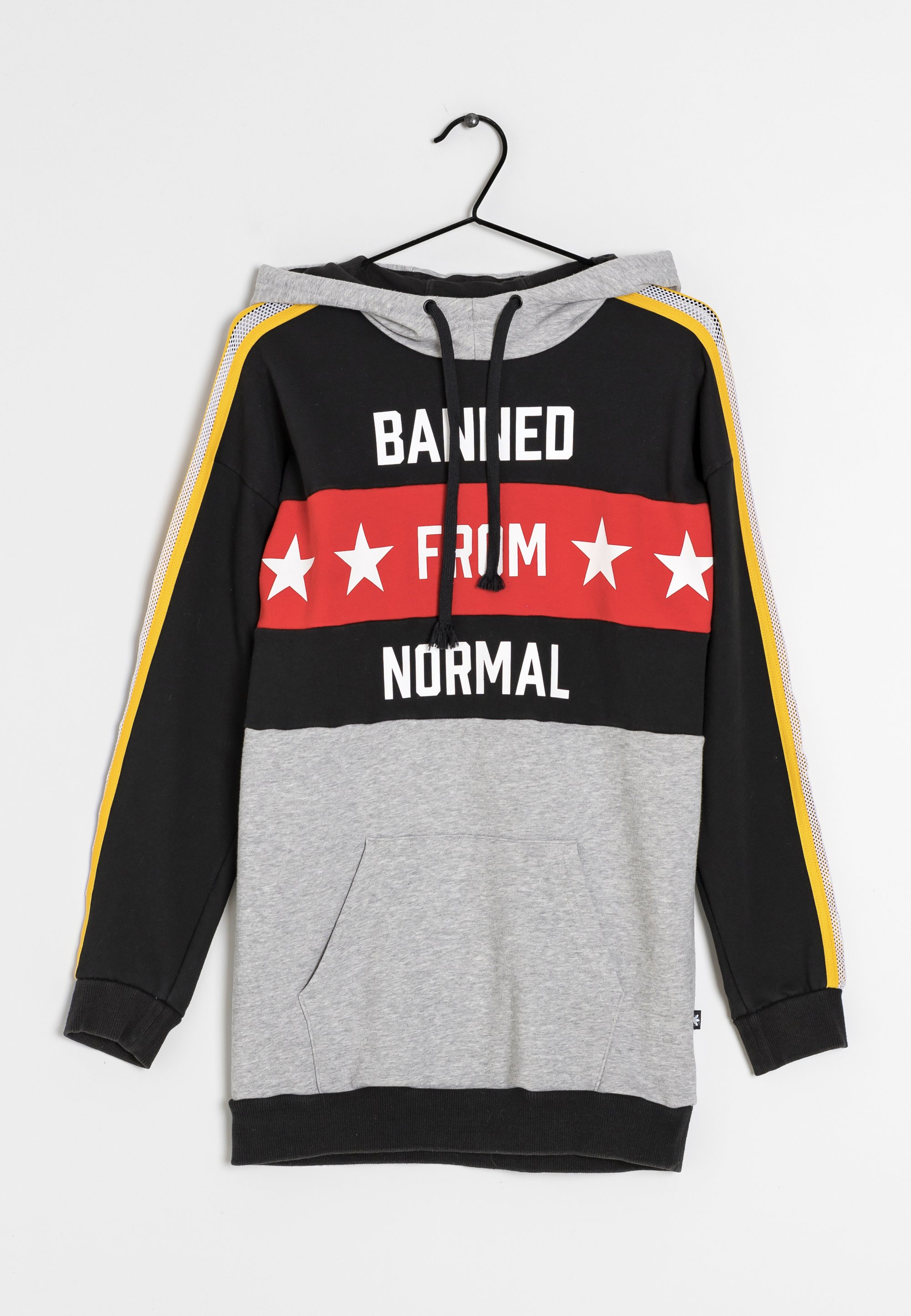 adidas Originals Hoodie grey, red, yellow/grey (Pre-owned