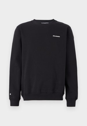 Salomon LOGO CREW NECK UNISEX - Sweatshirt - deep black