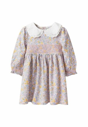 REGULAR FIT - FLORAL SMOCKED - Vestido ligero - dusky pink