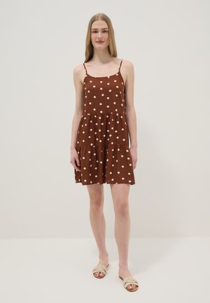OVS, POLKA-DOT DRESS - Vestido informal - brown