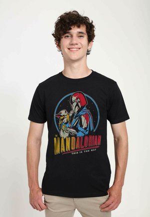 STAR WARS: MANDALORIAN DARK RAINBOW UNISEX - T-shirt med print - black