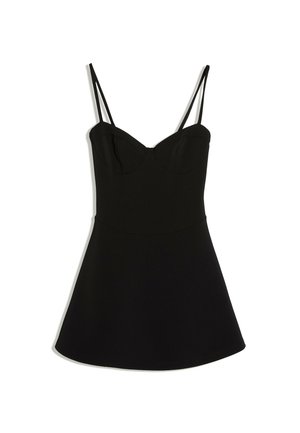 Bershka, STRAPPY CORSET - MINI DRESS - Robe de jour - black