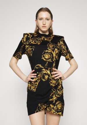PRINT GARLAND - Shirt dress - black