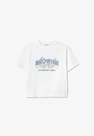 Brownie, CAMISETA PRINT GLITTER ALAS - Camiseta estampada - blanco