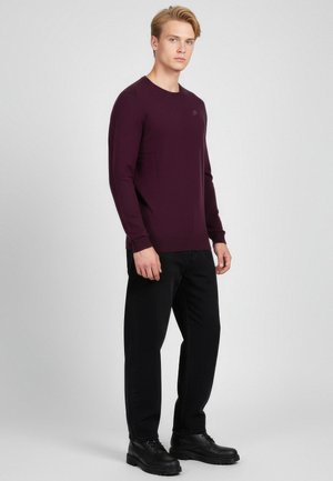 CREW NECK - Strickpullover - merlot