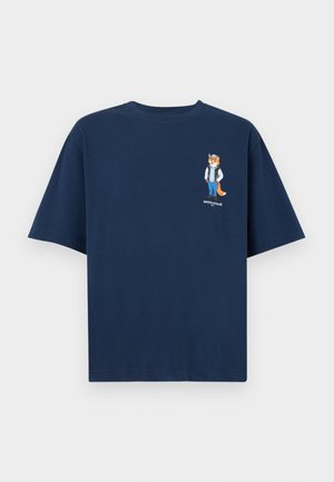 DRESSED FOX TEE - Print T-shirt - french navy