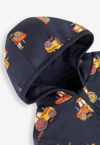 JoJo Maman Bébé HIPPO APPLIQUE REVERSIBLE HOODIE - Cardigan - navy blue tractor