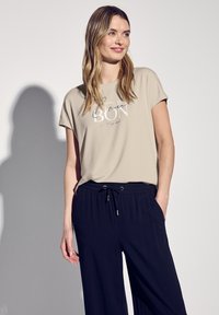 Street One - MIT WORDING - Print T-shirt - beige Thumbnail Image 1