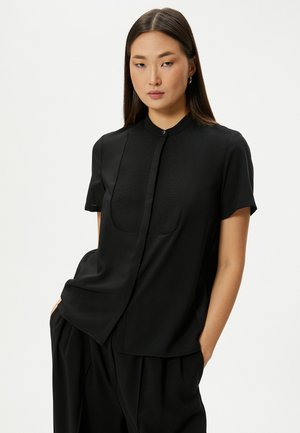 Koton SHORT SLEEVE MANDARIN  - Hemdbluse - black