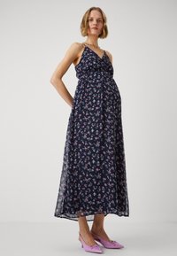Vero Moda Maternity VMMSMILLA SINGLET WRAP DRESS - Maxi ruha - navy/luna
