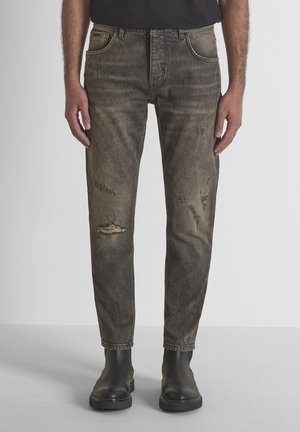 Antony Morato, JEANS ARGON SLIM ANKLE LENGHT FIT IN IN CHROME BLACK DENIM - Slim fit jeans - black