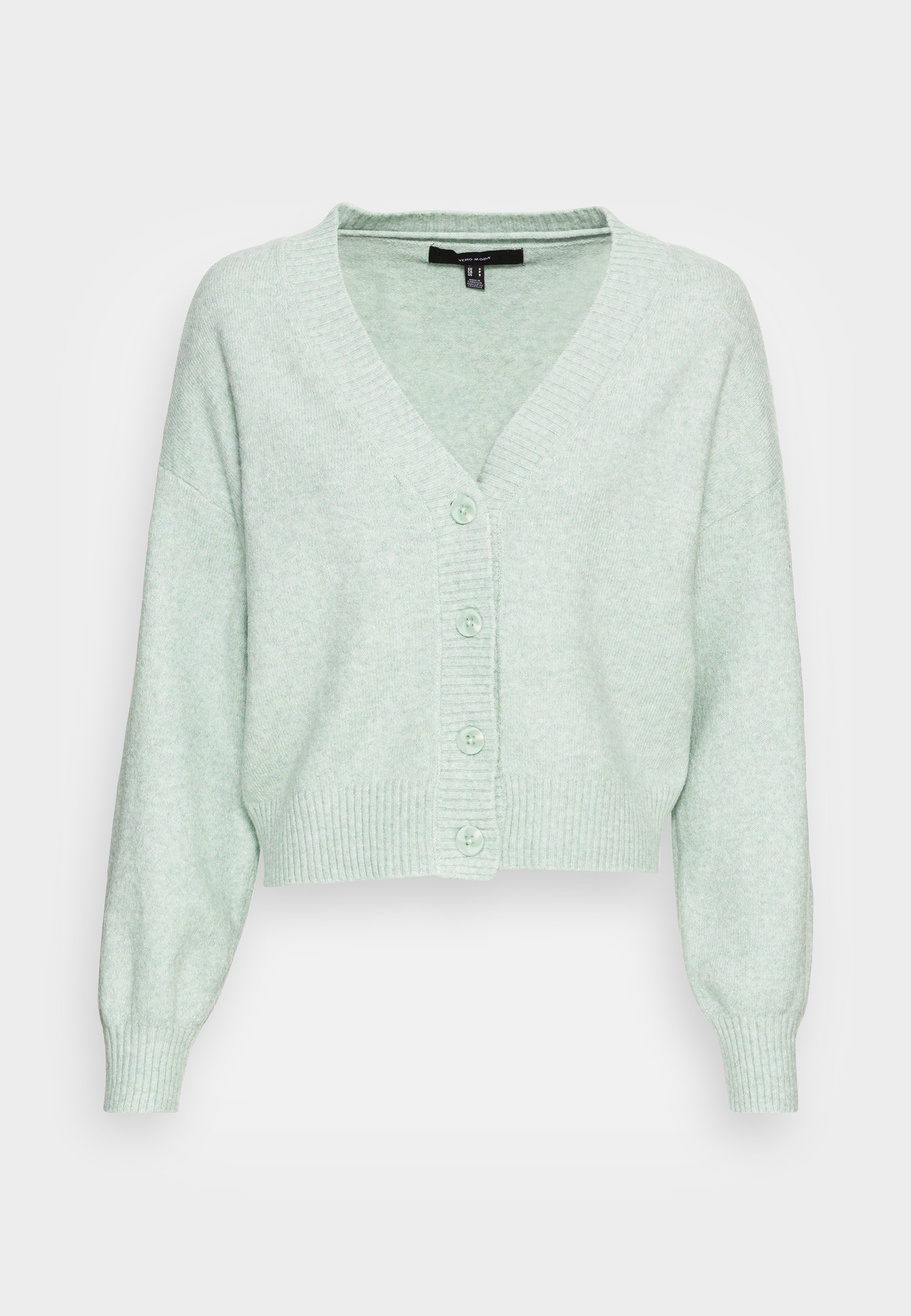 light green cropped cardigan