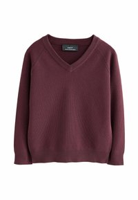 Next V-NECK REGULAR FIT - Pullover - burgundy red