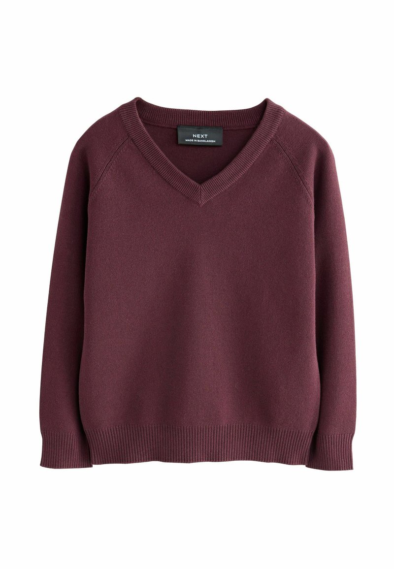 Next V-NECK REGULAR FIT - Pullover - burgundy red