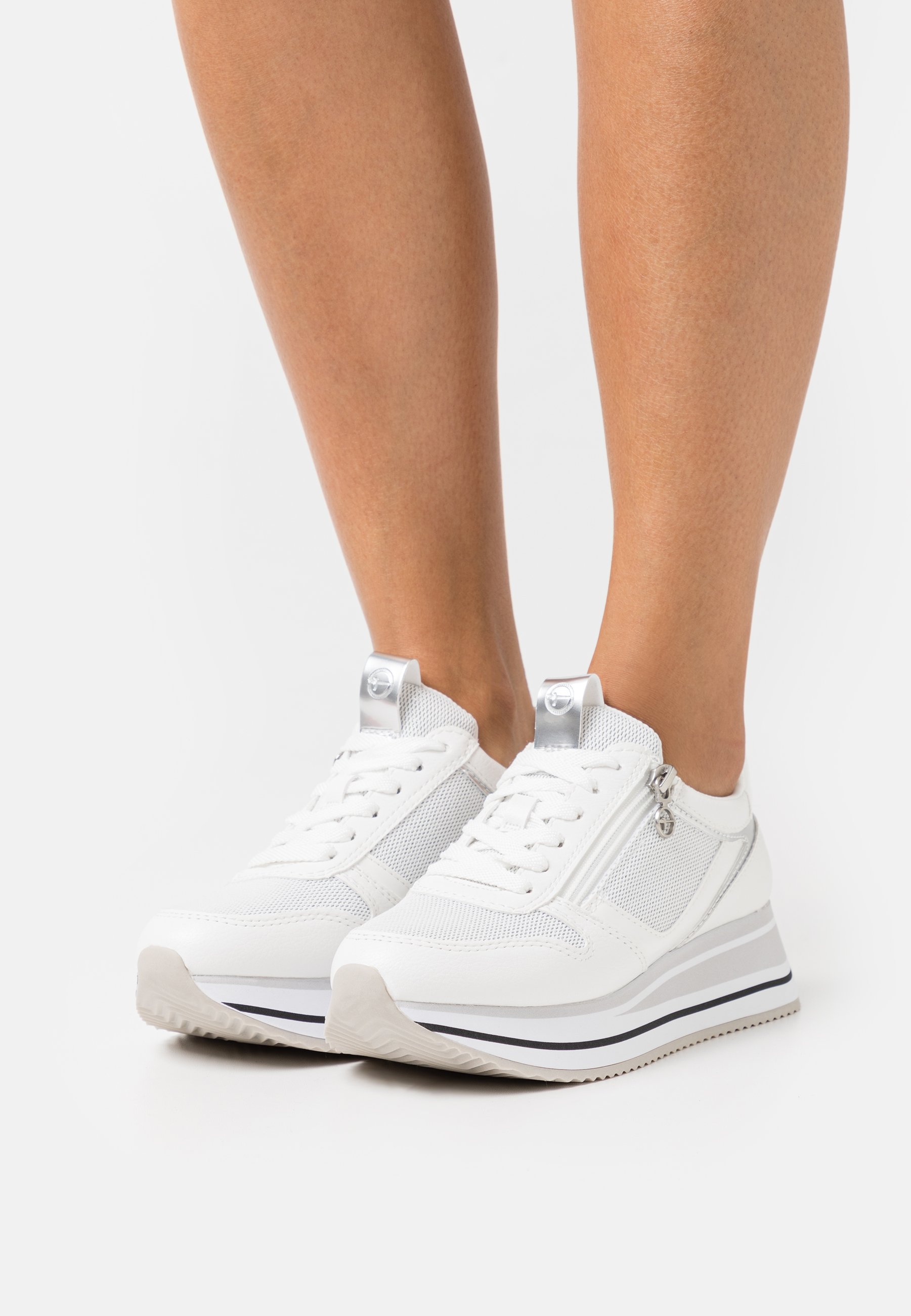 Tamaris Sneakers laag - white/silver/wit - Zalando.nl