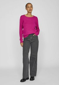 VILA VIRIL O NECK  - Pullover - festival fuchsia