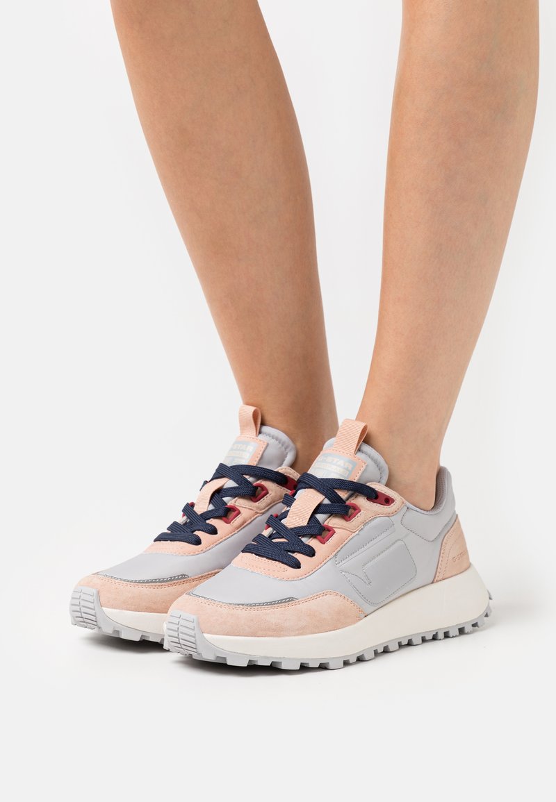 G-STAR THEQ RUN LGO NYL W - Sneaker low - light blue/light pink