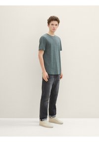 TOM TAILOR DENIM OPEN EDGE MELANGE - T-shirt basic - dark gable green