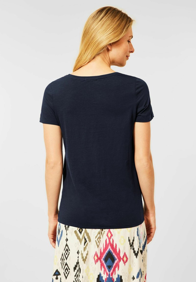 Damen T-Shirts | Cecil T-Shirt basic blau/dunkelblau - PP60805 Damen T-Shirts | Cecil T-Shirt basic blau/dunkelblau - PP60805