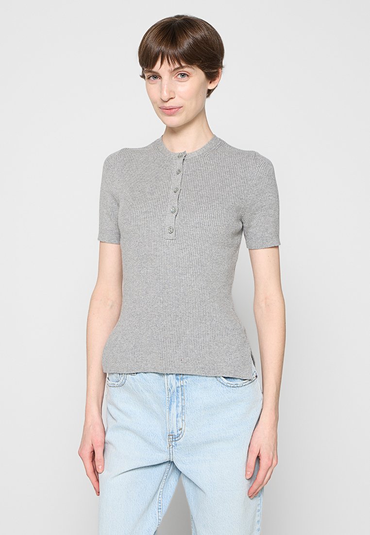 Abercrombie & Fitch T-shirt basic grijs Abercrombie & Fitch T-shirt basic grijs