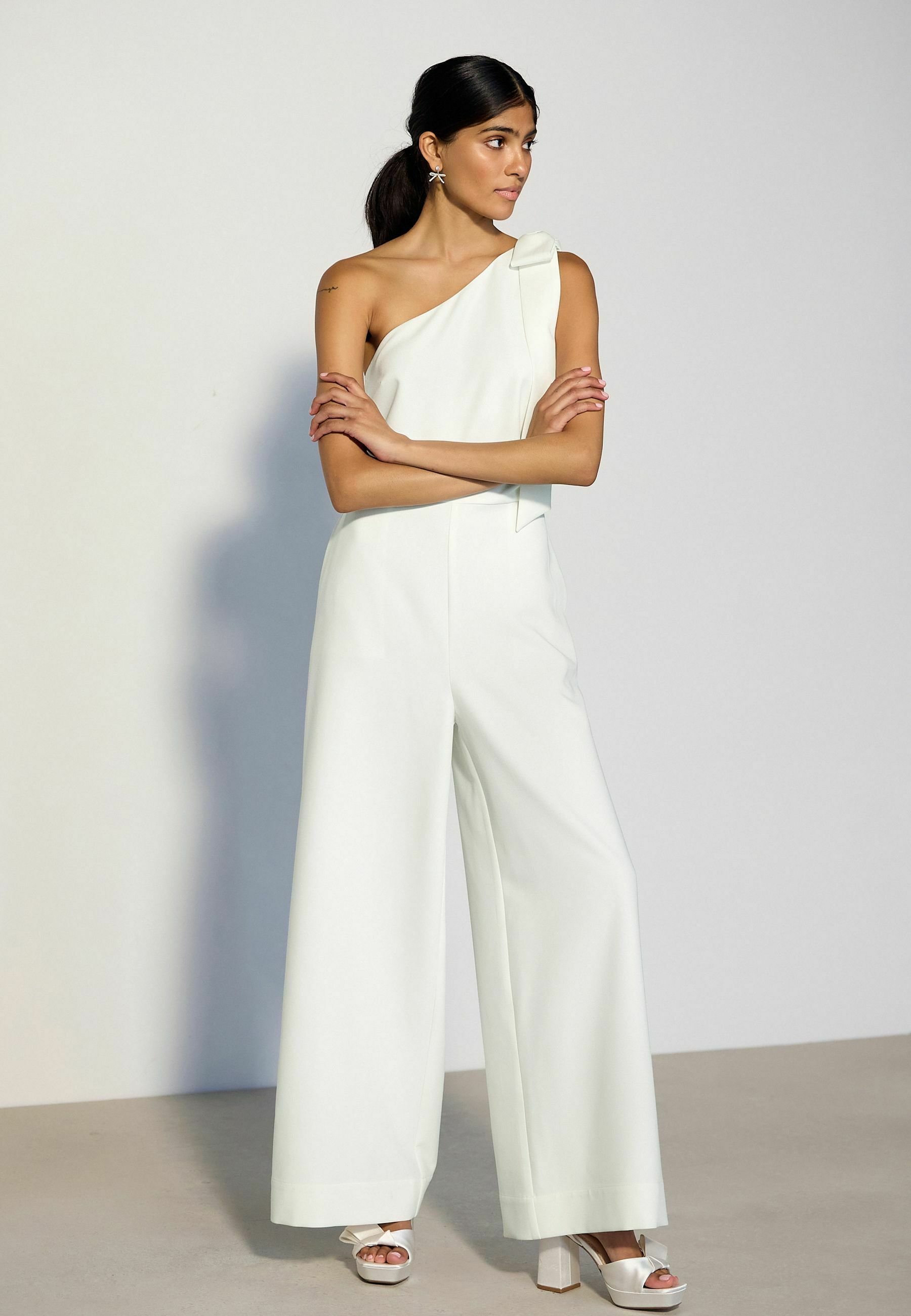 Next REGULAR FIT - BOW SHOULDER WIDE LEG OCCASION JUMPSUIT