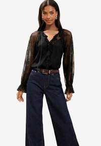 Lipsy REGULAR FIT -RUFFLE - Blůza - black