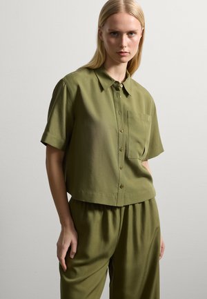 Stefanel WITH POCKET - Hemdbluse - army green