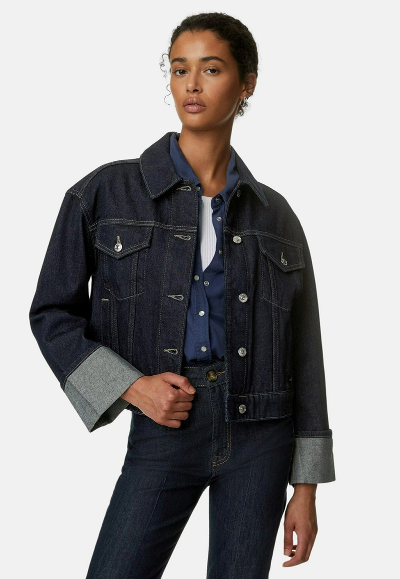 Marks & Spencer Denim Turn Up Cuff Jacket - Chaqueta vaquera - dark indigo