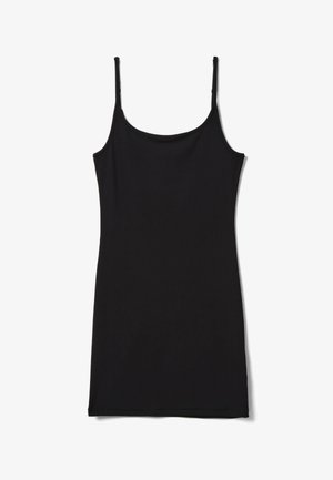 OVS, DRESS WITH STRAPS - Vestido de tubo - black