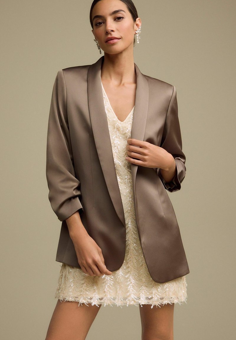 Next RUCHED SLEEVE - REGULAR FIT - Blejzer - khaki green
