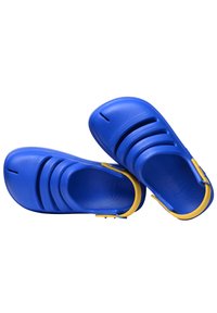 Havaianas Zuecos - blue yellow gold