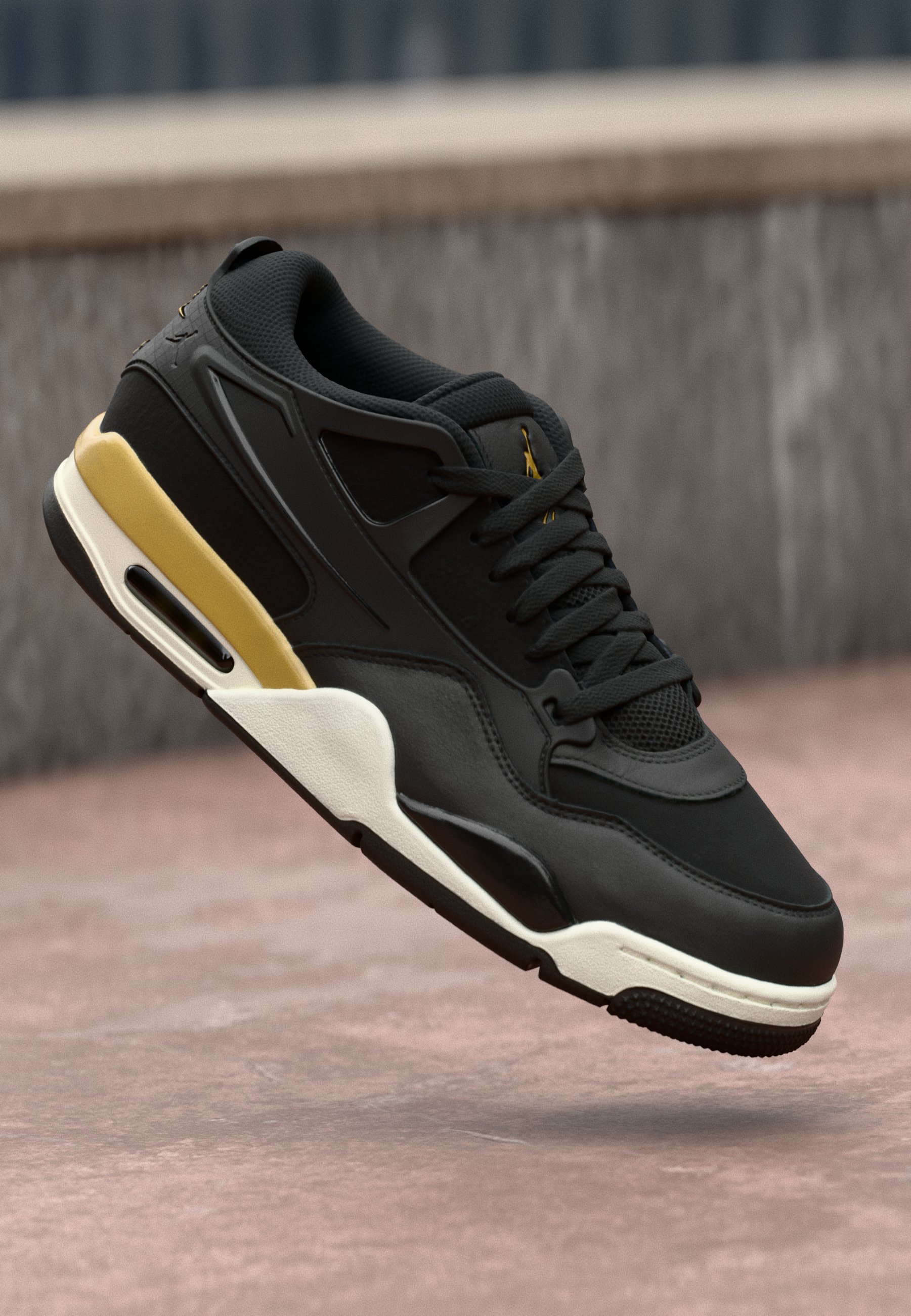 Jordan AIR JORDAN 4 - Sapatilhas - black/metallic gold-coloured