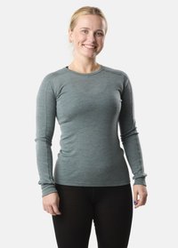 HIMALAYA MERINO - Langærmet T-shirt - seaweed melange