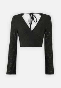 VIKAWA CROPPED - Top s dlhým rukávom - black