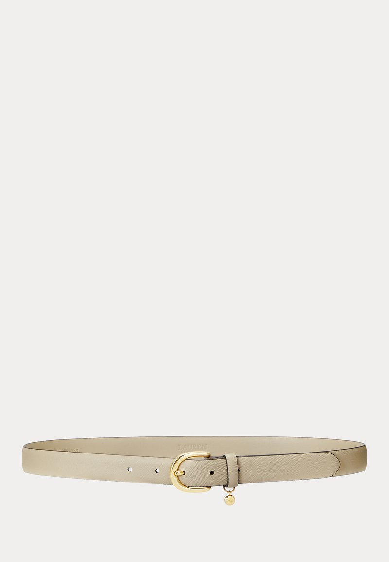 Lauren Ralph Lauren CHARM CROSSHATCH LEATHER BELT - Cintura - birch tan